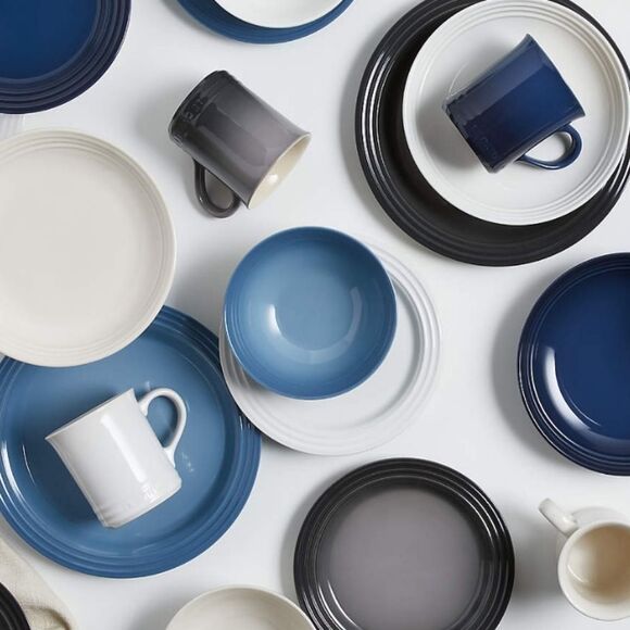 Le Creuset Salad Plates Set Of 4- Chambray Blue - Picture 4 of 9